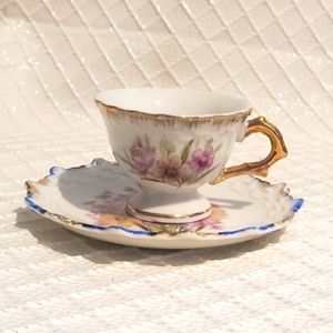 Vintage Miniature Porcelain Teacup & Saucer